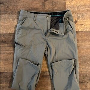 Gerry Explore Men's 38x30 Grey Fleece Lined Adventure Stretch Hiking Pants
